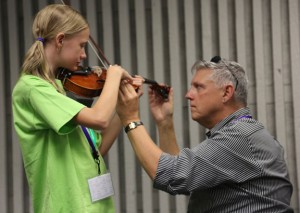 violin master class at Greater Austin Suzuki Institute
