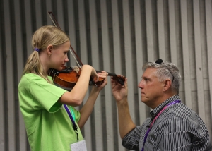 violin master class at Greater Austin Suzuki Institute